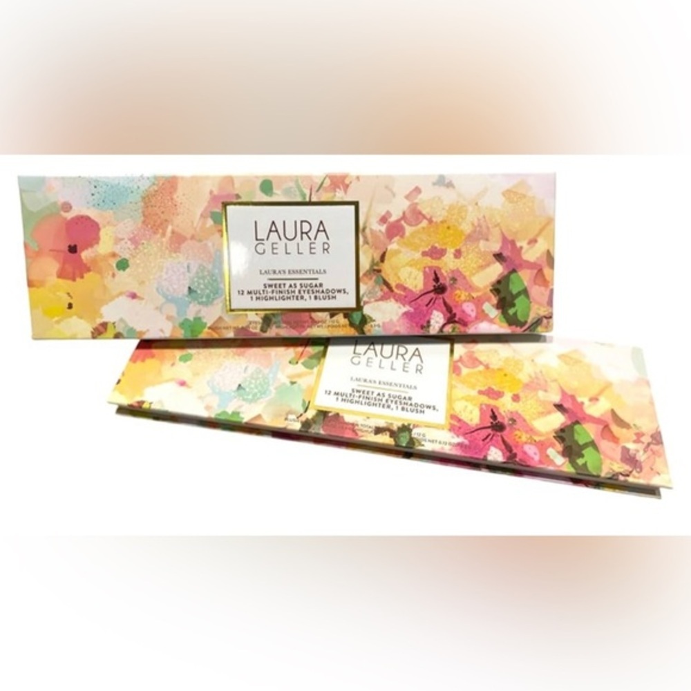 Laura Geller Sweet as‎ Sugar 12 Eyeshadows Highlighter and blush Palette new